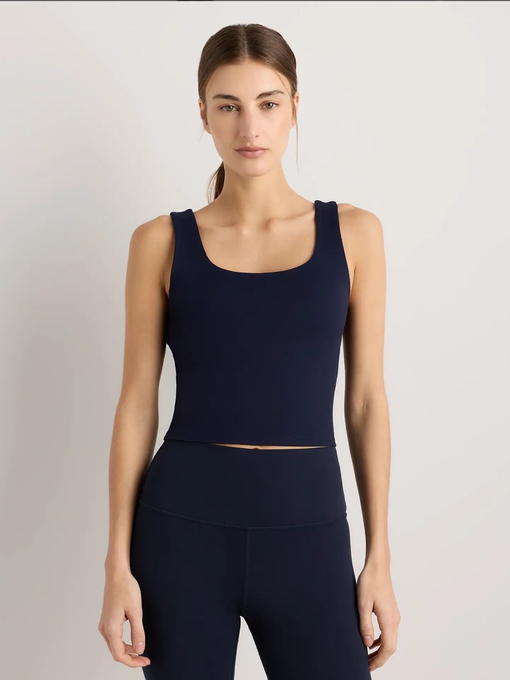 Quince Power-Up Scoop Neck Bra Tank Navy XL